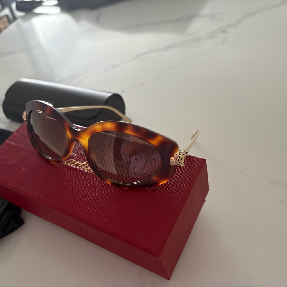 Brand new Cartier Havana gold/ brown sunglasses